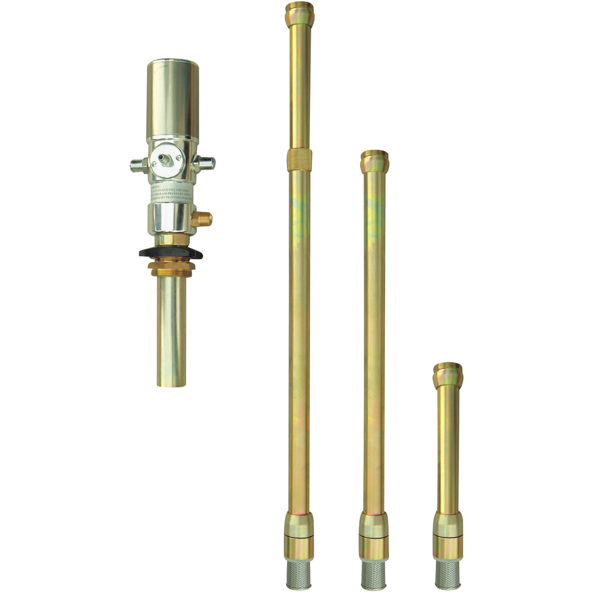 Northern Industrial Tools Air-Operated Oil Pump with Extension Kit — 1:1 Oil Pump for Oil up to 120 SAE, 4.8 GPM